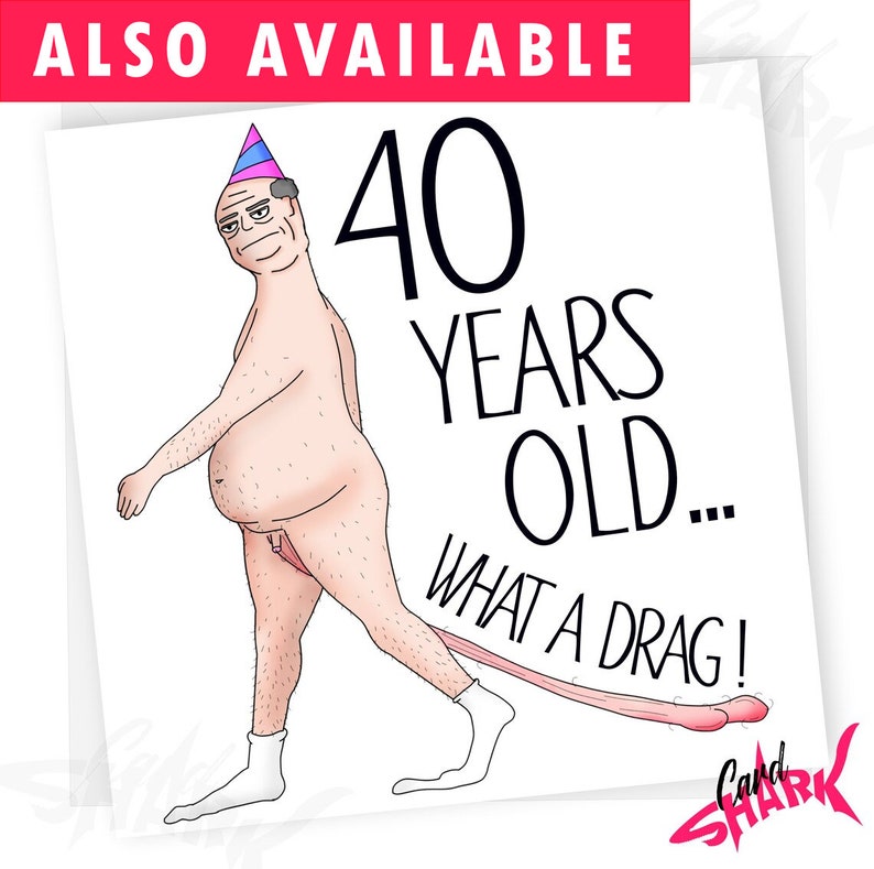 Balls in the Water, Funny 40th Birthday Card for Him, 40th Card for Dad, For Husband, Uncle 40th birthday card, Balls, 40, Rude 40th Card image 3