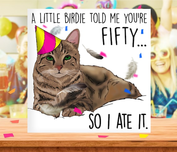 Old English Co. Human Servant Cat Happy Birthday For Him Or...
