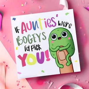 Spaß-Karte für Tante, Geburtstagskarten für Tante, wenn Aunties Bogeys waren, lustige Karten für Tante, süße Karte für Tante, beste Tante, speziell