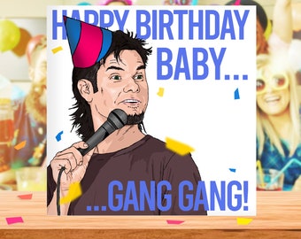 Theo Von Funny Birthday Card, This Past Weekend Birthday Card, Card for him, Birthday Card for Dad, Brother, Comedian, Shane Gillis,