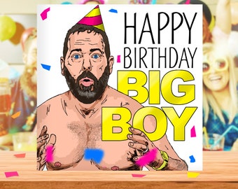 Carte d'anniversaire drôle Bert Kreischer, carte d'anniversaire Tom Segura, carte pour lui, carte d'anniversaire pour papa, frère, comédien, grand garçon, machine