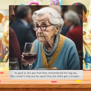 Je voulais une strip-teaseuse, carte d'anniversaire drôle, cartes d'anniversaire grossières pour maman, cartes de voeux pour maman, soeur, vieux, pour grand-mère, cadeau meilleur ami pour maman