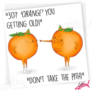 Taking the Pith 30th Card, Funny 30th Birthday Card, 30th, Vegan Cards, Food Pun, Vegan Birthday, Happy 30th for Her, For Him, Boyfriend