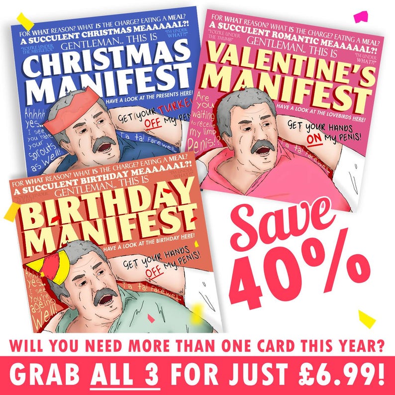 Democracy Manifest Birthday Card, Succulent Chinese Meal, Funny Birthday Card, Greetings Cards for Him, For Her, Get Your Hands off, Gift