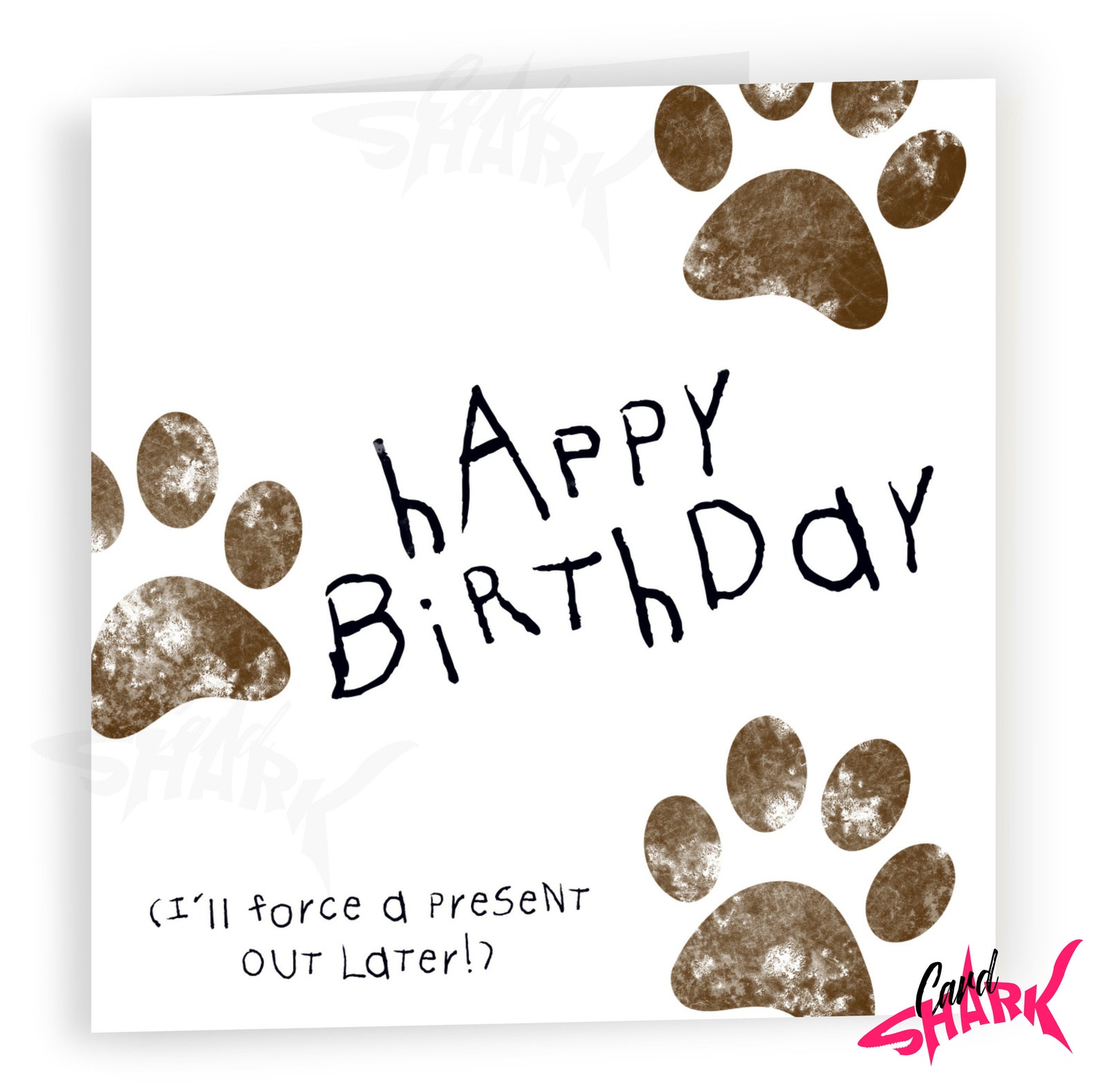 Funny Dog Card, Card From Dog, Funny Birthday Card, Doggy Card, Puppy ...