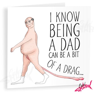 What a Drag, Rude Birthday Card for Dad, Funny Dad Birthday Card, From Son, Balls, Sorry, Thanks Dad, Rude Dad Gift, Cheeky, Step Dad, image 3