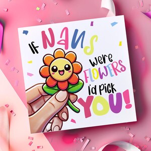 Si las abuelas fueran flores, linda tarjeta para abuela, tarjetas de cumpleaños para abuela, florales, tarjetas de cumpleaños divertidas, para niñera, tarjeta de abuela, especial, para niños