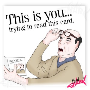 Funny Birthday Cards for Him, Bad Eyesight Card, Rude Card for Dad, Funny Cards, Cheeky birthday card Husband, Joke Card Dad, Old age