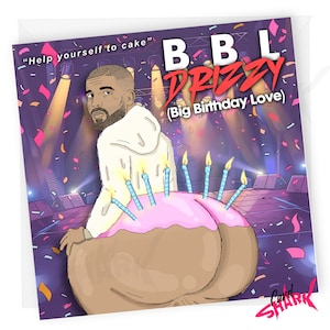 BBL Drizzy verjaardagskaart, Kendrick Drake Beef verjaardagskaart, hiphop, grappige kaarten voor hem, rap, Kendrick Lamar, voor vriend, J Cole