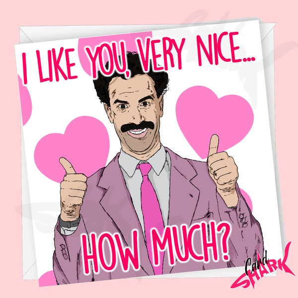 Funny Borat Anniversary Card, Anniversary Card for boyfriend, for girlfriend, Sacha Baron Cohen Card, Ali G, Borat Card, 2022 Anniversary