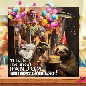 La tarjeta de cumpleaños más aleatoria, tarjetas divertidas para novio, hermano, para él, tarjeta aleatoria, cumpleaños extraño, tarjetas de felicitación, papá, para ella, para hombres
