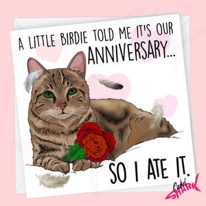 Carte d'anniversaire de chat, cadeau d'anniversaire de chat, carte de chat pour lui, carte de chats drôles, anniversaire de propriétaire de chat, pour lui, mari, femme, fiancé