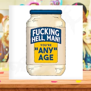 F-ing Hellman personnalisée, carte d'anniversaire amusante pour lui, pour papa, pour maman, carte d'anniversaire végétalienne, cadeau végétalien personnalisé, grossier, personnalisé