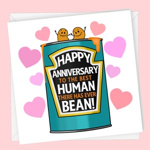 Carte d'anniversaire de haricot humain préférée, carte d'anniversaire drôle pour petite amie, pour elle, petit garçon, cartes d'anniversaire de jeu de mots, végétalien, cadeau d'anniversaire