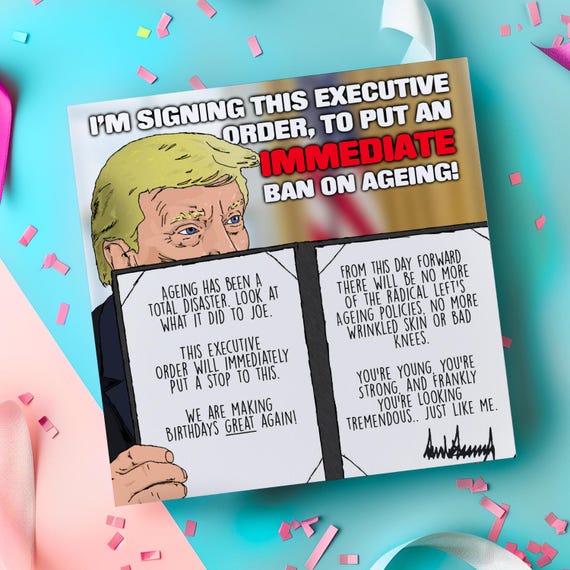 Lustige 60. Geburtstagskarte Mit Donald Trump – 20,5x13,5 Cm, Humorvoll, Für Männer & Frauen