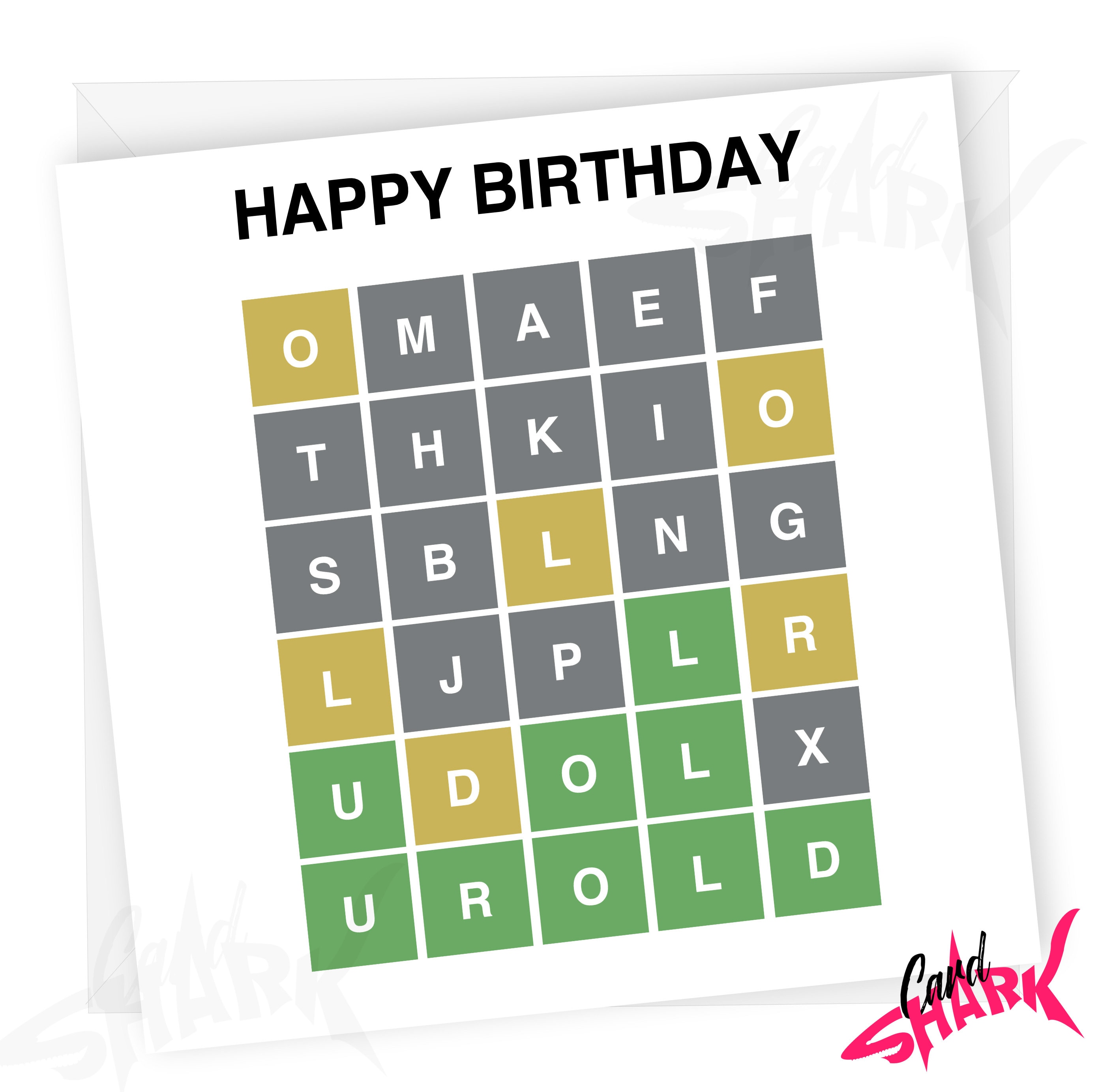 Wordle Birthday Card Funny Card for Him for Her Card for  Etsy Hong Kong