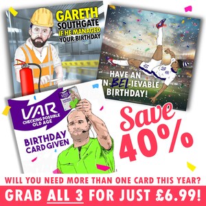 VAR Birthday Card for Son, Card Given Football Birthday Card, Funny Brother Birthday Card, Football Card for Dad, Man Utd, Liverpool,