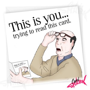 Funny Birthday Cards for Him, Bad Eyesight Card, Rude Card for Dad, Funny Cards, Cheeky birthday card Husband, Joke Card Dad, Old age