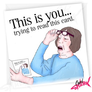 Funny Birthday Card for Her, Bad Eyesight Card, Rude Card for Mum, Auntie, For Sister, Cheeky Birthday Day Card, For Wife