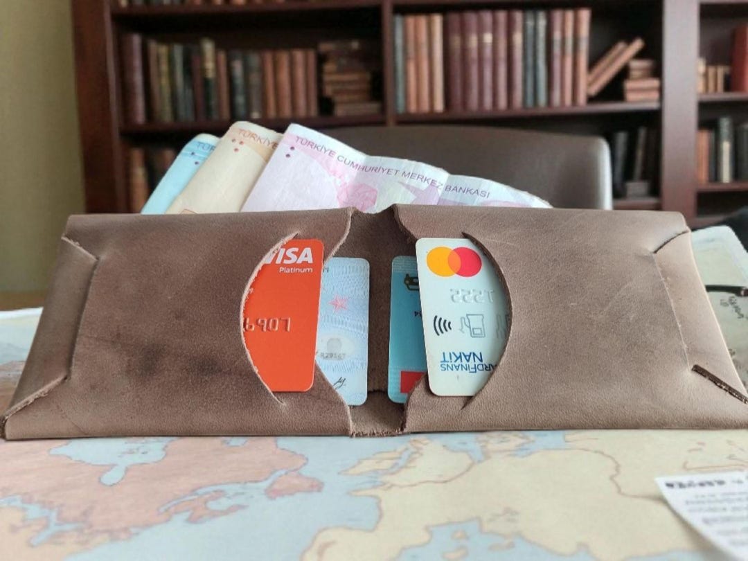 Human Made Wallet Handmade Genuine Leather Bifold Wallet: Slim Stitchless Design - Etsy