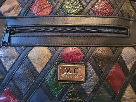 Real leather patchwork bag (A4) - image 3