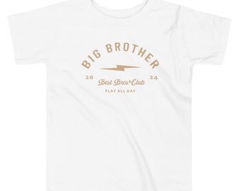 New Big Brother Shirt, Lightening Bolt Brother Tee, Cool Big Brother Shirt, Toddler Short Sleeve Tee