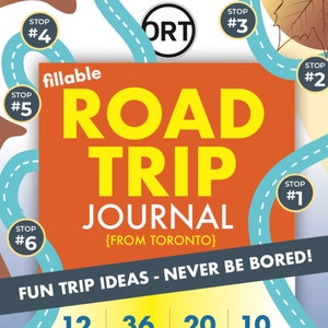 Ontario Road Trip Journal Fall/Winter (from Toronto) digital PDF file - 12 full day trips, 36 one location trips, 20 food places & 10 games!