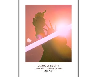 Abstract Statue of Liberty Poster - New York City Poster - NYC Skyline Art