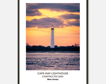 Cape May Lighthouse Sunrise Poster - Jersey Shore