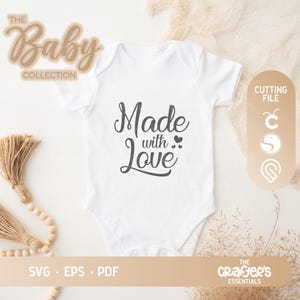 Mit Liebe gemacht | Baby Sprüche | Onesies design | T-Shirt Motiv | Tassen | Aufkleber | Gekritzel