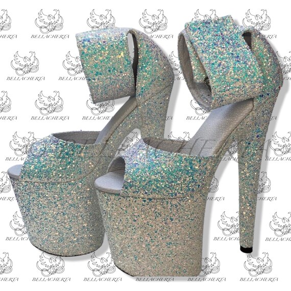 Glitter stripper heels deals