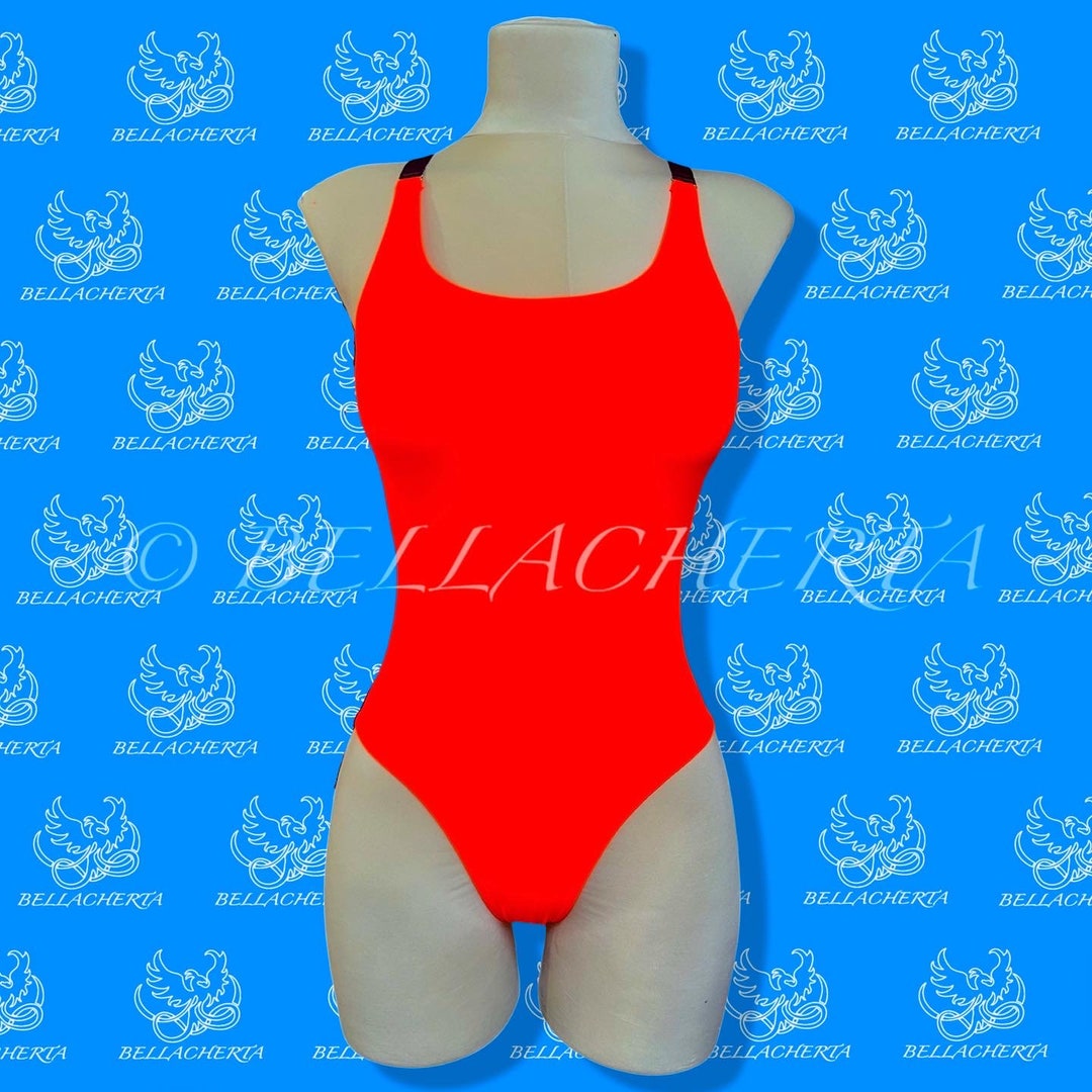 Neonbright Onepiece Swimsuit With Adjustable Straps Etsy