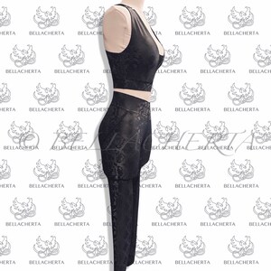 Leggings a vita alta e set top corto, abbigliamento sportivo, abbigliamento da palestra, set da yoga, abbigliamento casual, abbigliamento da palestra alla moda, stampa pelle di serpente immagine 8