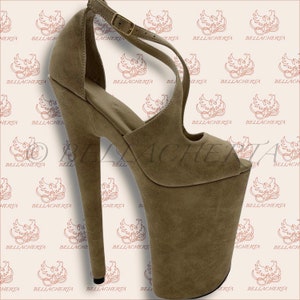 Smooth Leather X Ankle Strap  Heels