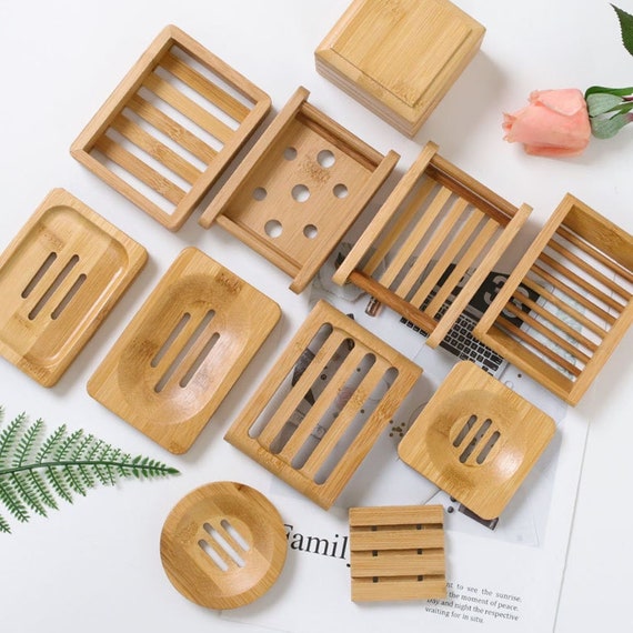 Handmade Wooden Soap Dish Wood Bar Soap Holder Soap Container