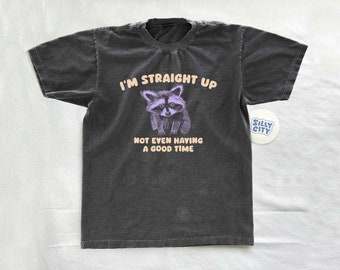 I'm Straight Up Not Having A Good Time - Unisex T Shirt, Raccoon T Shirt, Silly T Shirt, Weird T Shirt