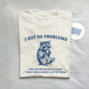Little Treats Solve Problems, Raccoon T Shirt, Weird T Shirt, Funny T Shirt, Meme T Shirt, Trash Panda T Shirt, Unisex