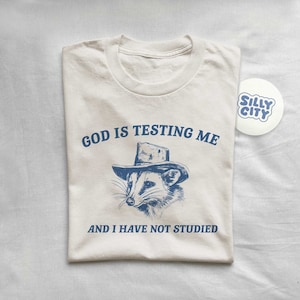 God Is Testing Me, Possum T Shirt, Weird Opossum T Shirt, Meme T Shirt, Trash Panda T Shirt, Unisex