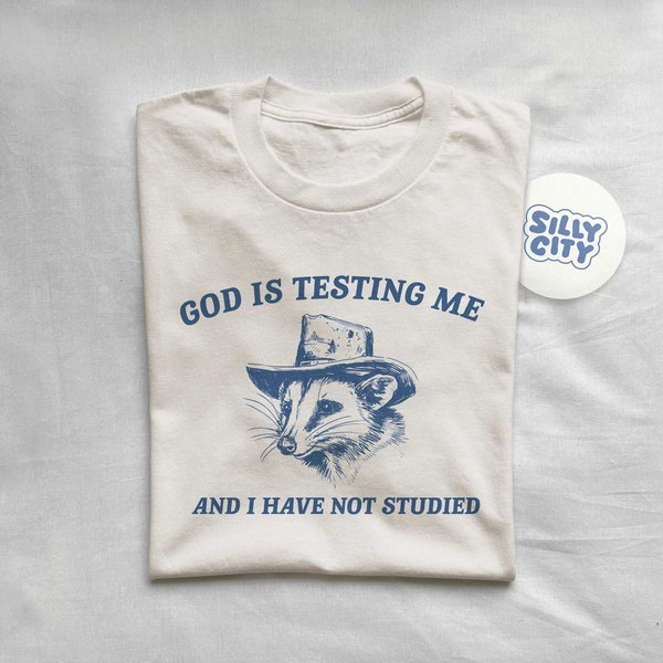 God Is Testing Me, Possum T Shirt, Weird Opossum T Shirt, Meme T Shirt, Trash Panda T Shirt, Unisex