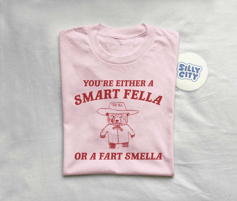 Are You A Smart Fella Or Fart Smella Retro Cartoon T Shirt, Weird T Shirt, Meme T Shirt, Trash Panda T Shirt, Unisex zdjęcie 3