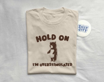 Hold On I'm Overstimulated - Unisex T Shirt