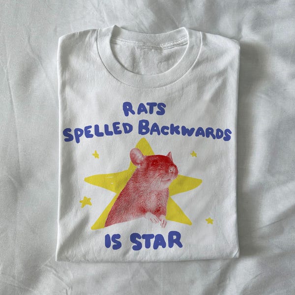 Rats Spelled Backwards is Star Unisex Cotton T-Shirt