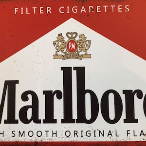 Vintage Tin Signs 9 Cigarette Varieties Available Nostalgic Wall Decor
