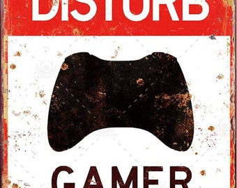 Vintage Tin Signs Gamer 11 Variedades Disponibles Decoración de Pared