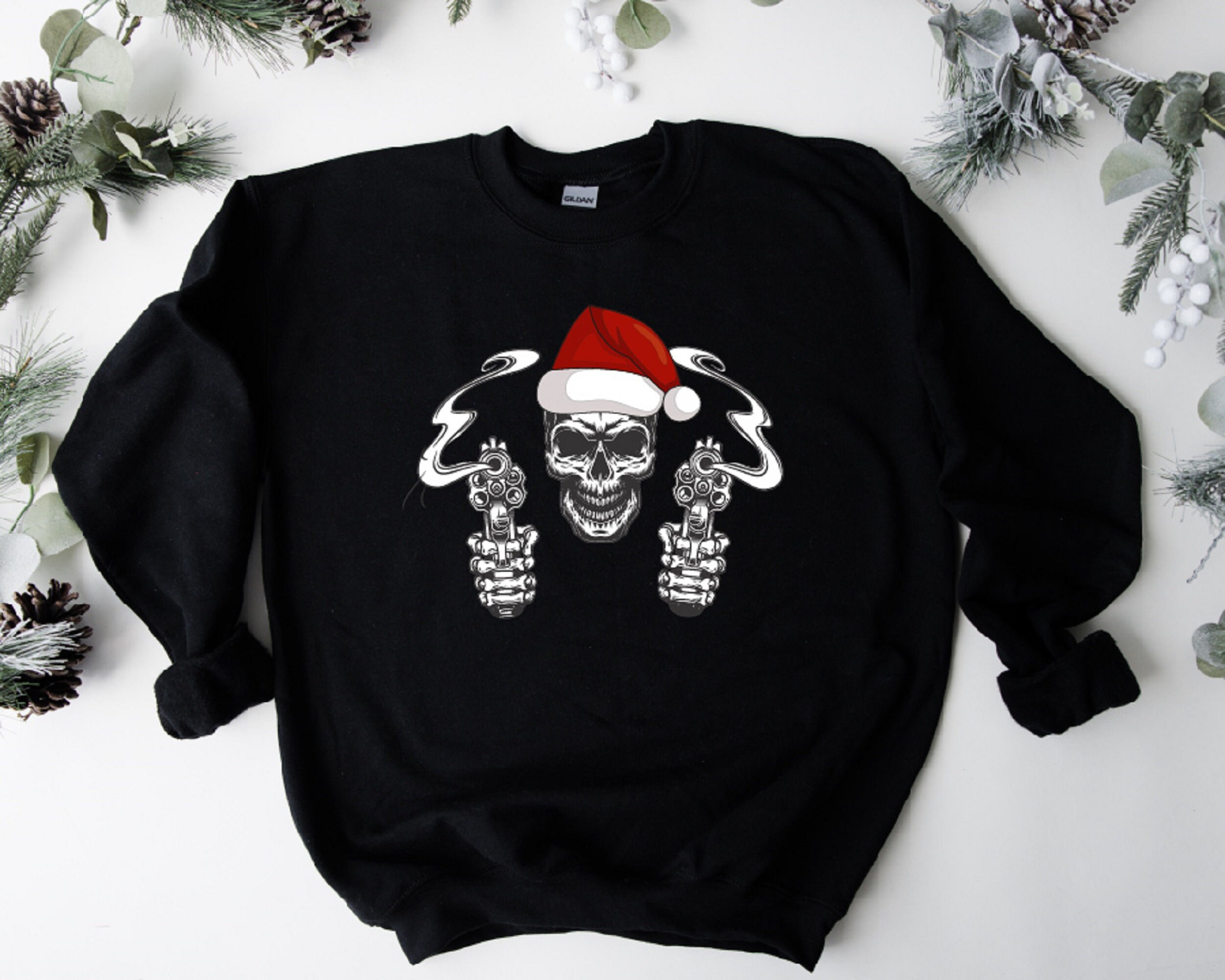 Skull Santa Hoodie - Etsy