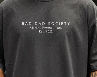 Rad Dad Society Shirt, Cool Dad Club Tee, Comfort Colors® Dad Shirt, First Fathers Day Gift, Trendy Dad Apparel
