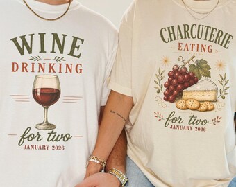Eating for Two Pregnancy Announcement Shirt, Pregnancy Reveal Comfort Colors® Shirt, Couples Funny Tee New Mom Dad to Be, Drinking for two