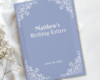 Personalized Birthday Letters Journal, Keepsake Memory Book, Baby Shower Gift for new mom