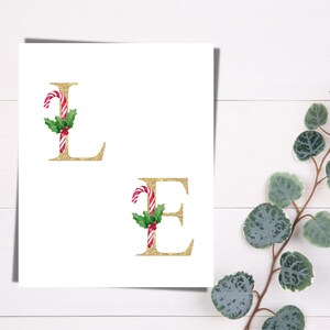 Christmas Love Handprint Art, Printable Christmas Signs, Candy Cane ...
