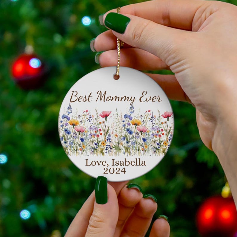 Personalized Best Gigi Ever Ornament, New Grandma Gift, Custom Baby